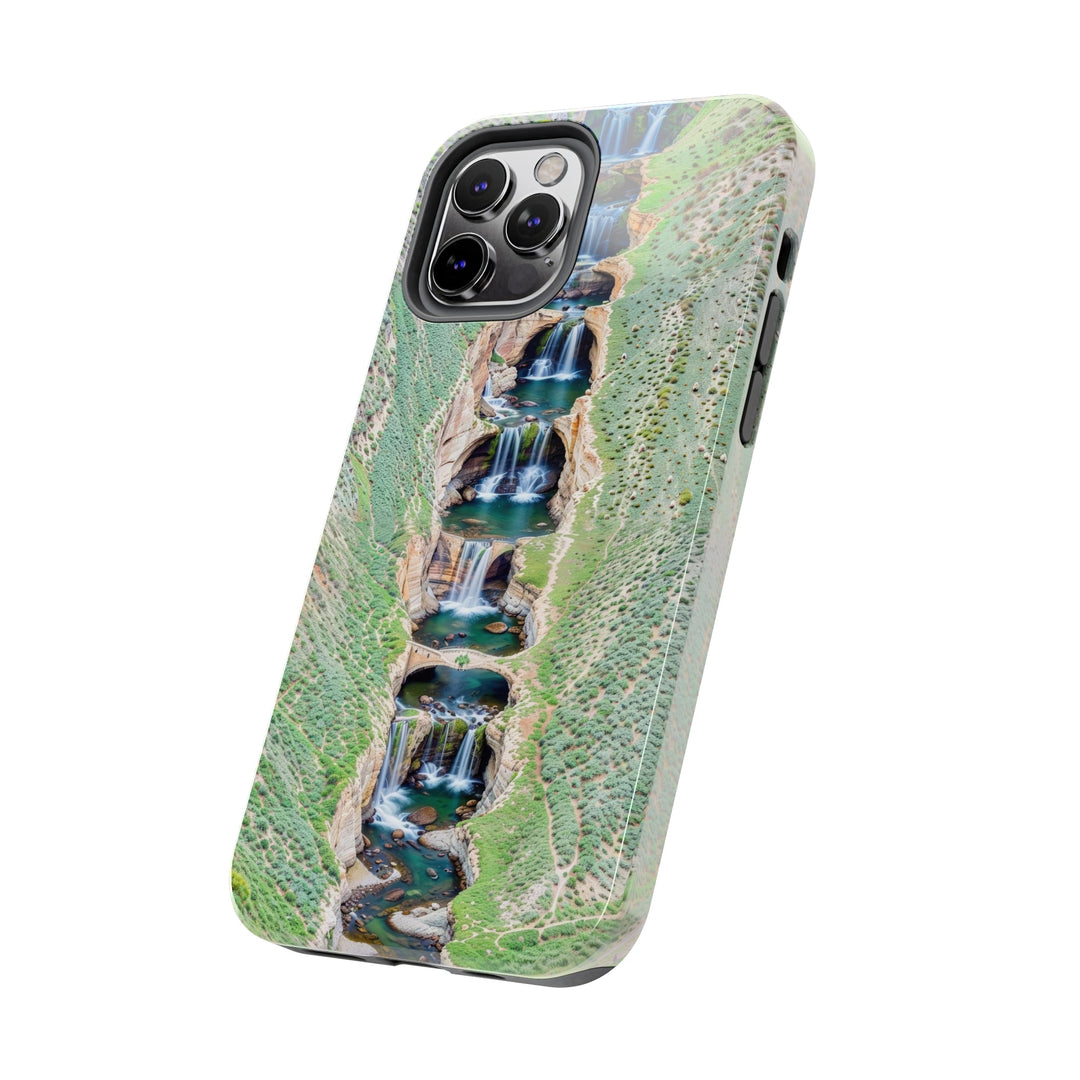 Verdant Cascade Serenity - Tough Phone Case - Phone Case - g(0D·IO) - iPhone 13 Mini - -