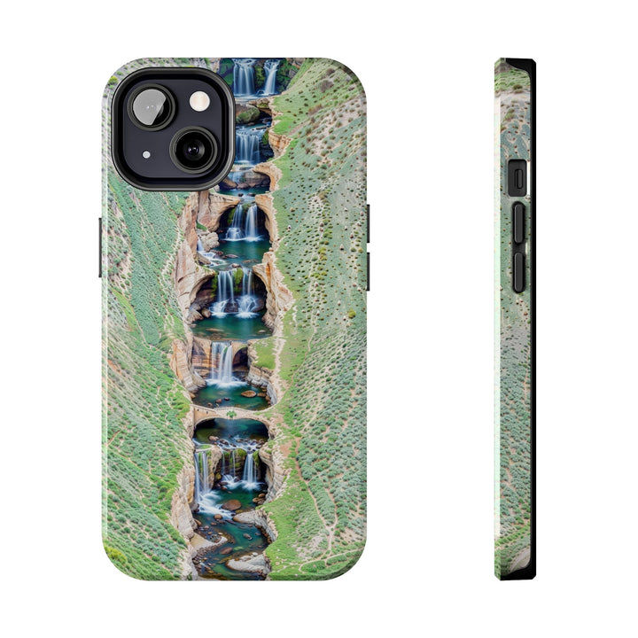 Verdant Cascade Serenity - Tough Phone Case - Phone Case - g(0D·IO) - iPhone 13 - -