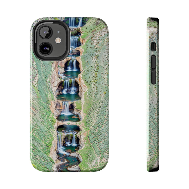 Verdant Cascade Serenity - Tough Phone Case - Phone Case - g(0D·IO) - iPhone 12 Mini - -