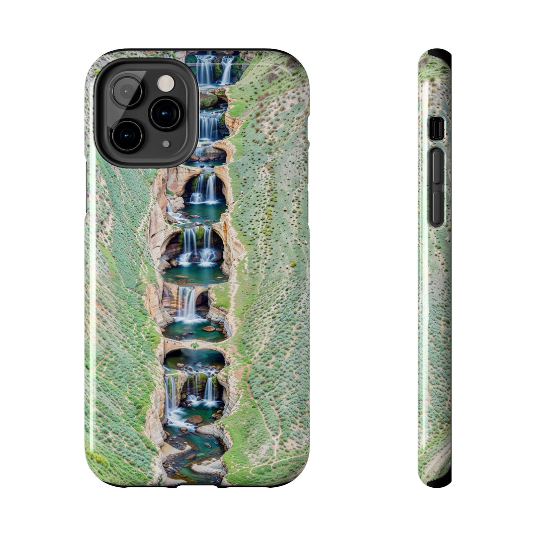 Verdant Cascade Serenity - Tough Phone Case - Phone Case - g(0D·IO) - iPhone 11 Pro - -