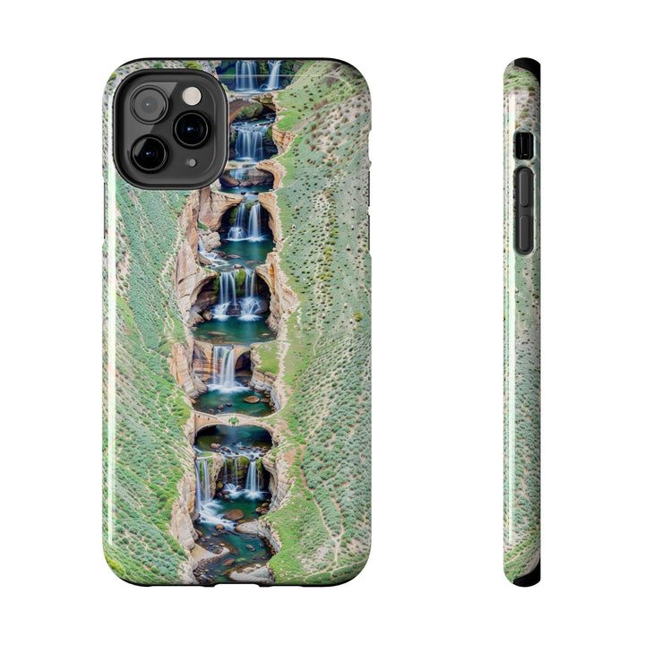 Verdant Cascade Serenity - Tough Phone Case - Phone Case - g(0D·IO) - iPhone 11 Pro Max - -