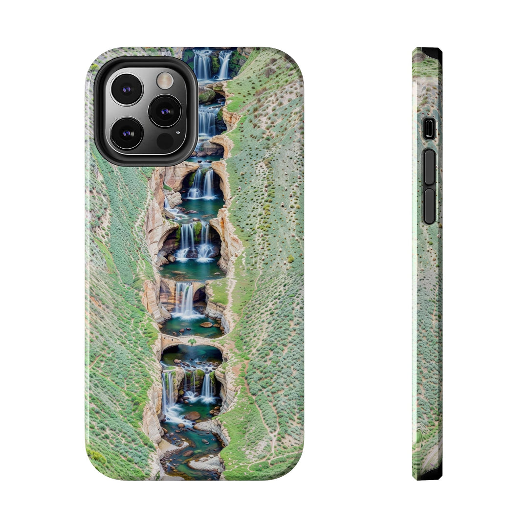 Verdant Cascade Serenity - Tough Phone Case - Phone Case - g(0D·IO) - iPhone 12 Pro - -