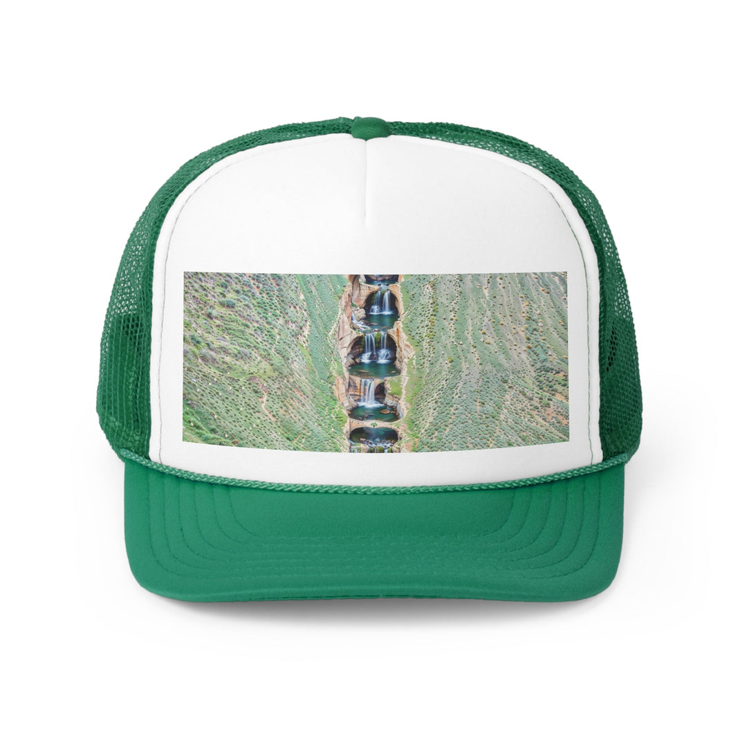 Verdant Cascade Serenity - Trucker Hat - Hats - g(0D·IO) - Green - One size -