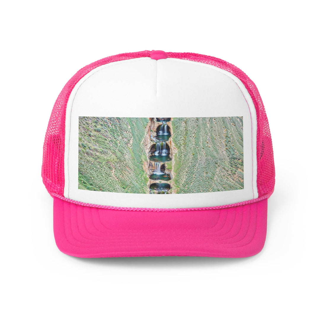 Verdant Cascade Serenity - Trucker Hat - Hats - g(0D·IO) - Pink - One size -