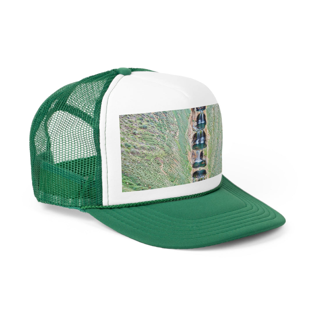 Verdant Cascade Serenity - Trucker Hat - Hats - g(0D·IO) - Pink - One size -