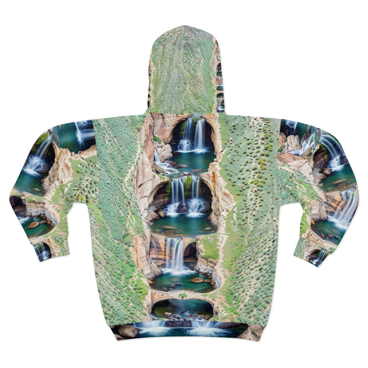 Verdant Cascade Serenity - Unisex Zip Hoodie - All Over Prints - g(0D·IO) - XS - -