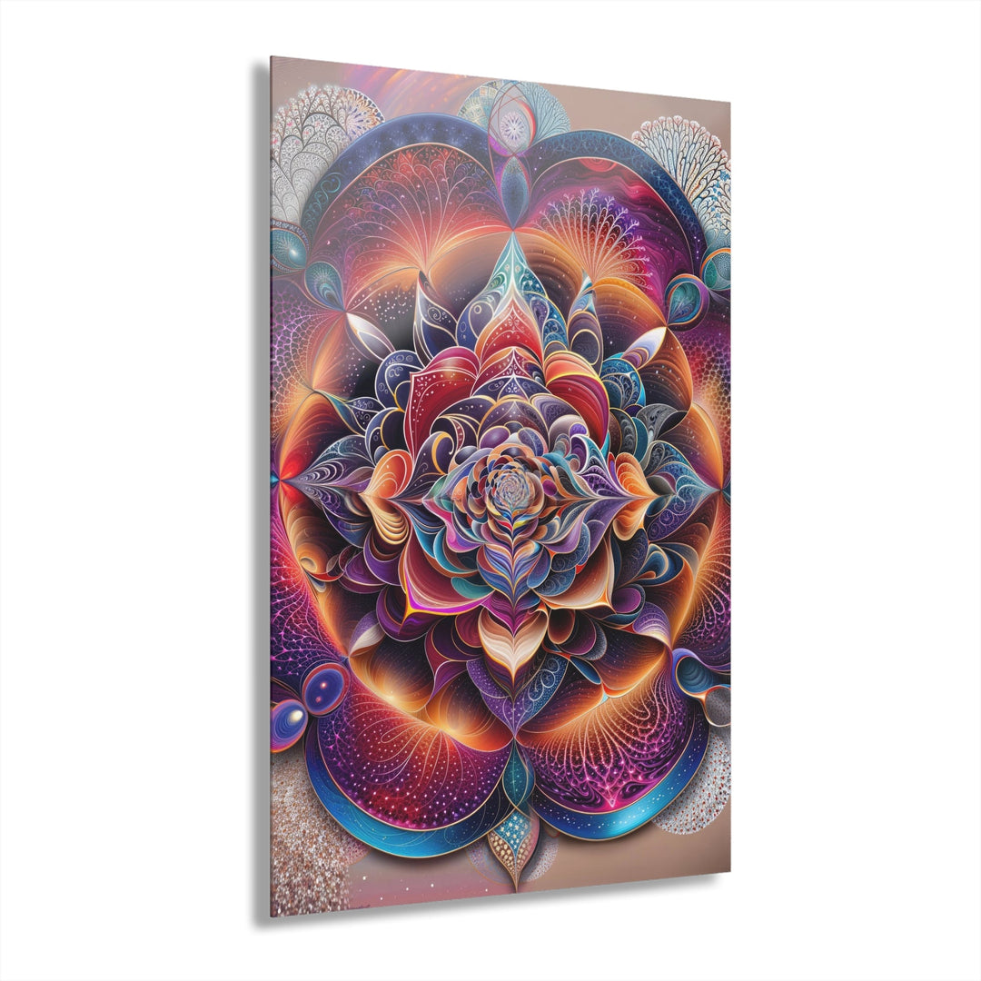 Vibrant Cosmic Blossom - Acrylic Prints (French Cleat Hanging) - Home Decor - g(0D·IO) - 24" x 36" (Vertical) - 0.25'' -