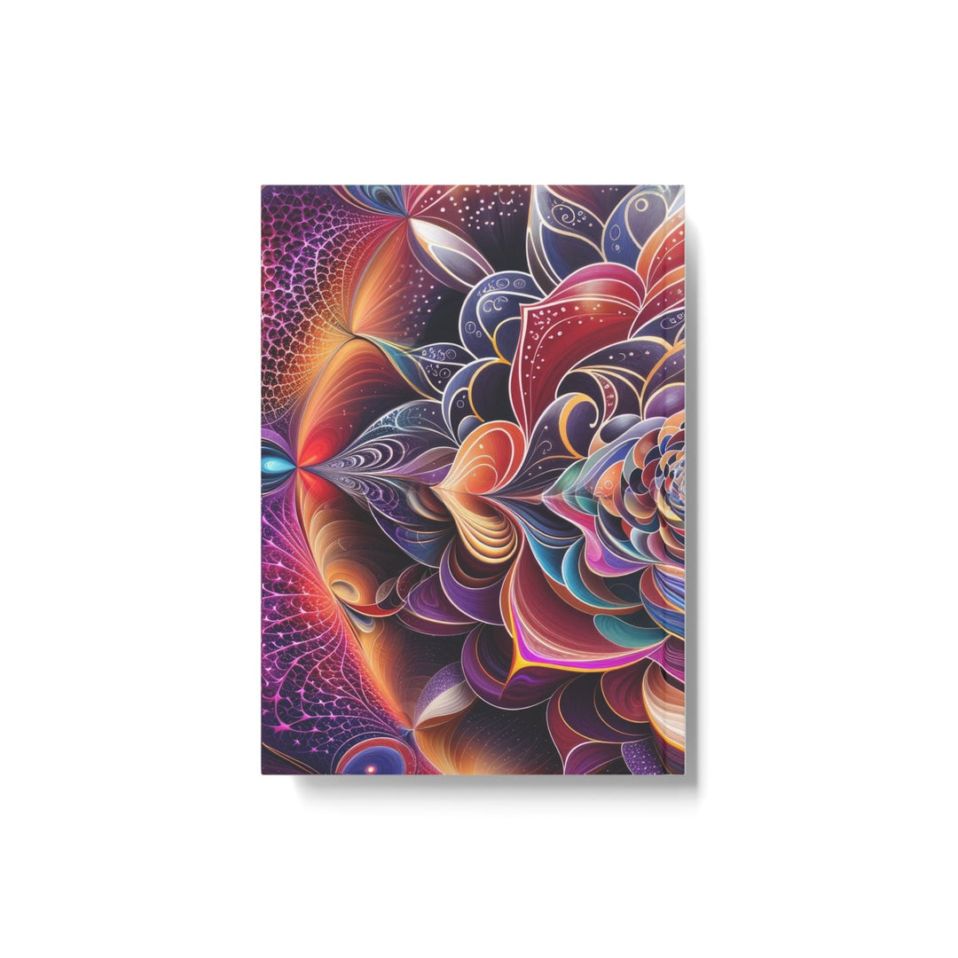 Vibrant Cosmic Blossom - Hard Backed Journal - Paper products - g(0D·IO) - Graph - A5 - White