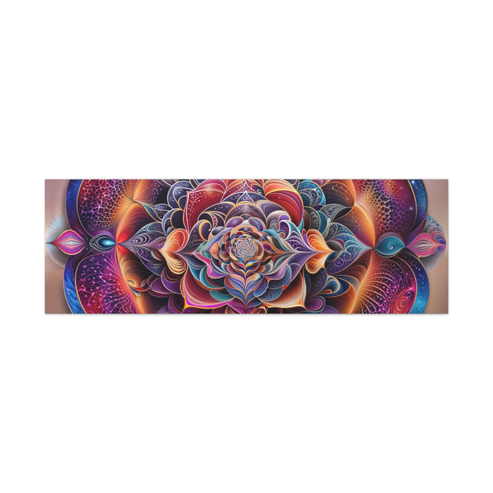 Vibrant Cosmic Blossom - Matte Canvas Print 1.25" - Canvas - g(0D·IO) - 60" x 20" (Horizontal) - 1.25" -