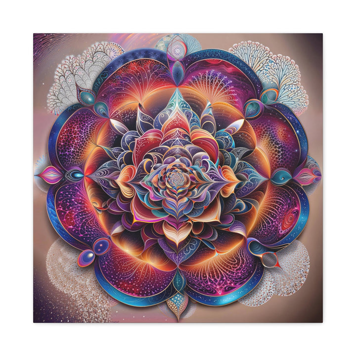 Vibrant Cosmic Blossom - Matte Canvas Print 1.25" - Canvas - g(0D·IO) - 24″ x 24″ - 1.25" -