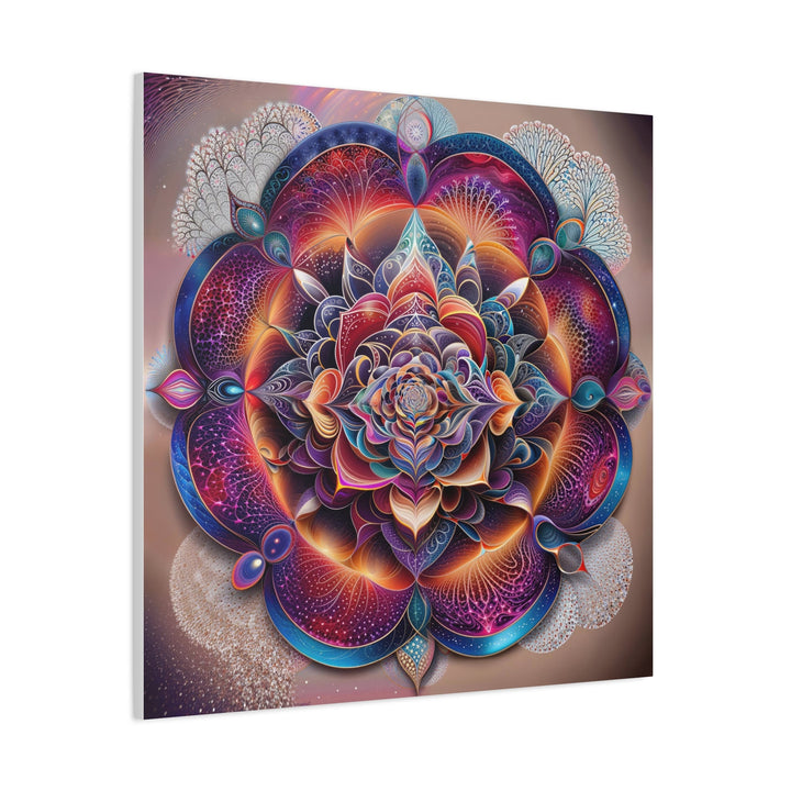 Vibrant Cosmic Blossom - Matte Canvas Print 1.25" - Canvas - g(0D·IO) - 36" x 36" - 1.25" -