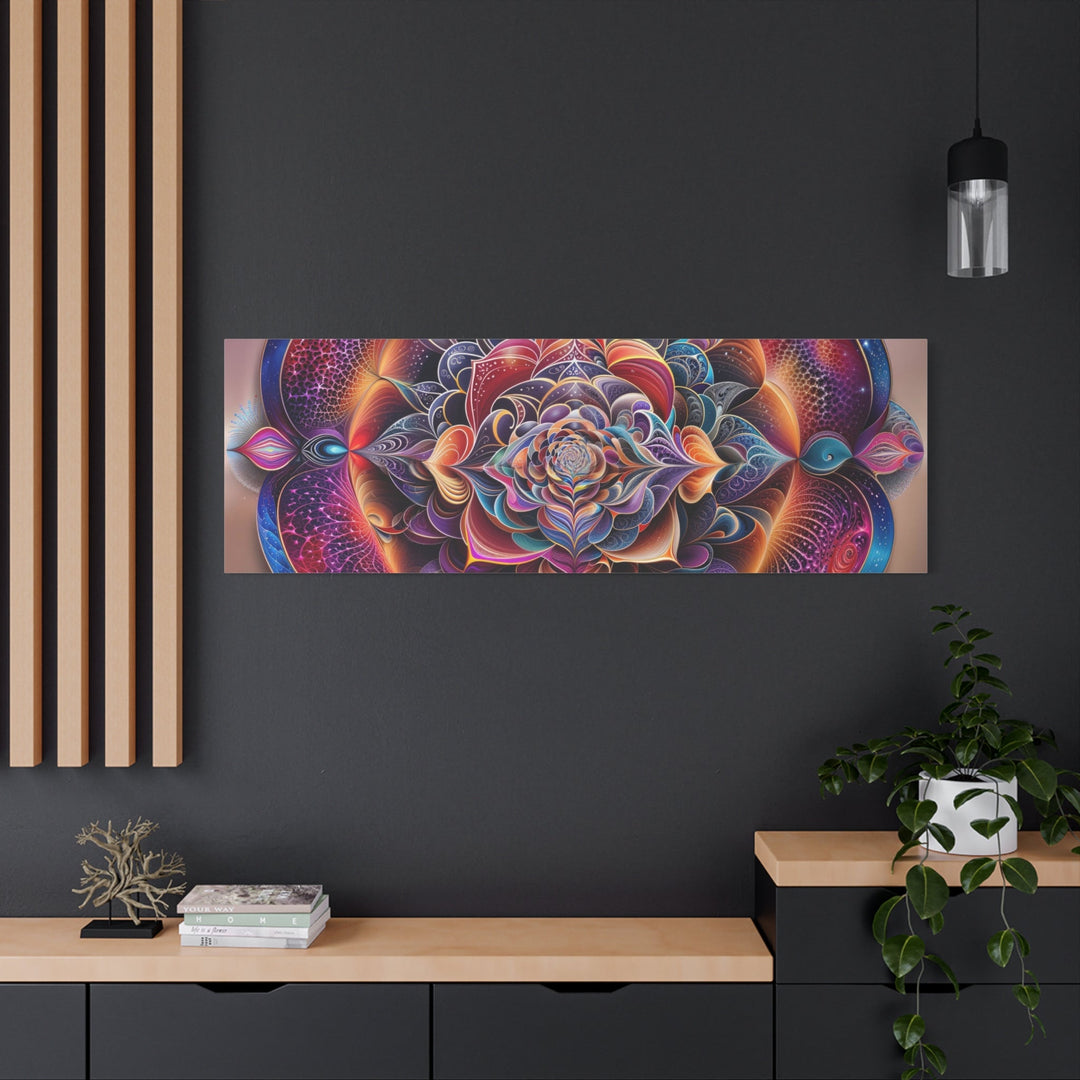 Vibrant Cosmic Blossom - Matte Canvas Print 1.25" - Canvas - g(0D·IO) - 36" x 36" - 1.25" -