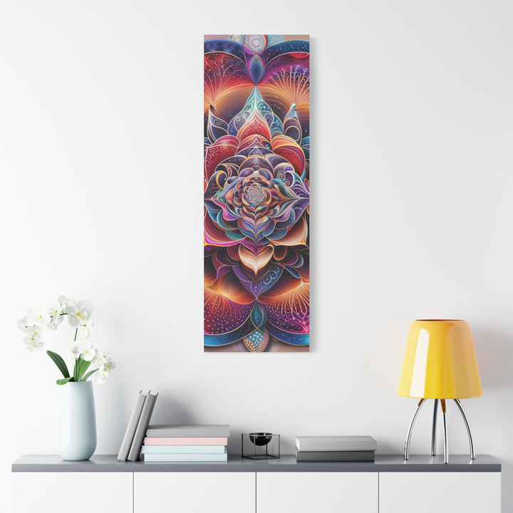 Vibrant Cosmic Blossom - Matte Canvas Print 1.25" - Canvas - g(0D·IO) - 36" x 36" - 1.25" -