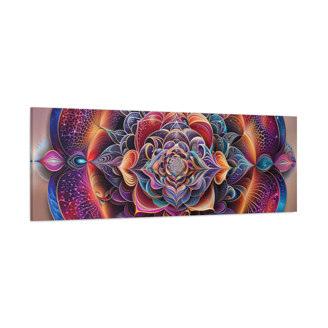 Vibrant Cosmic Blossom - Matte Canvas Print 1.25" - Canvas - g(0D·IO) - 36" x 36" - 1.25" -