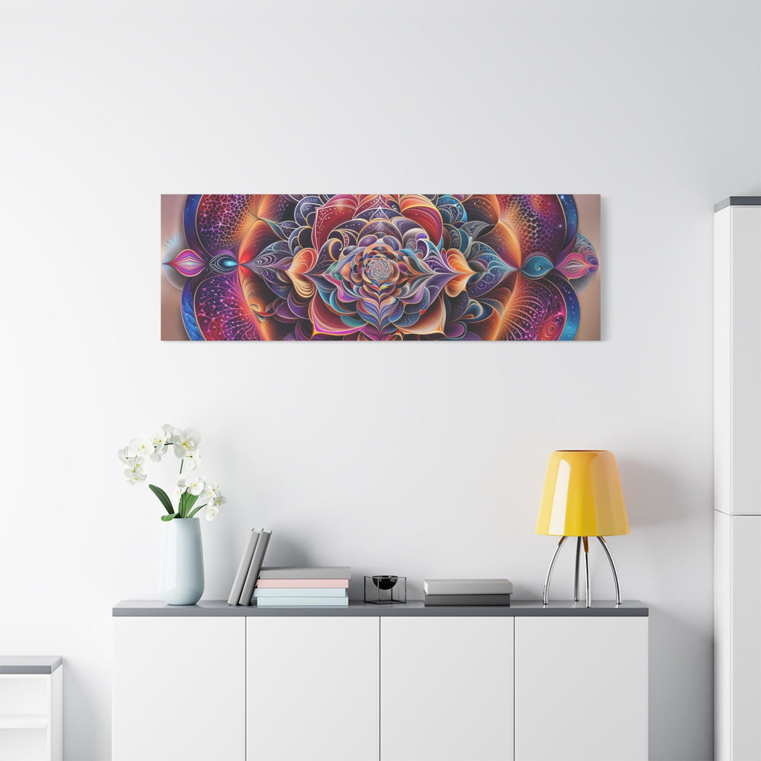 Vibrant Cosmic Blossom - Matte Canvas Print 1.25" - Canvas - g(0D·IO) - 36" x 36" - 1.25" -