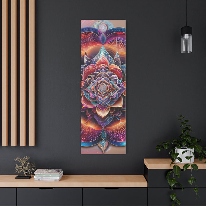 Vibrant Cosmic Blossom - Matte Canvas Print 1.25" - Canvas - g(0D·IO) - 36" x 36" - 1.25" -