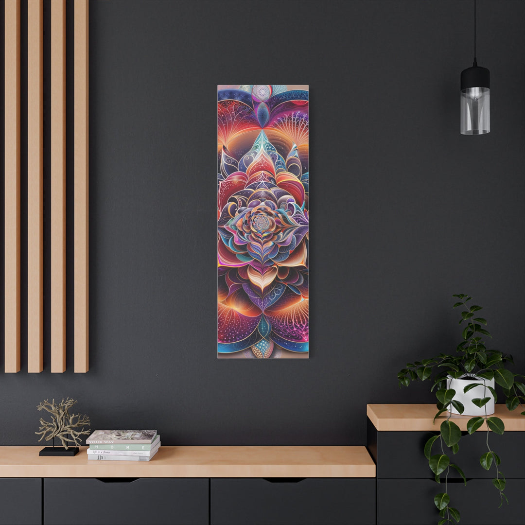 Vibrant Cosmic Blossom - Matte Canvas Print 1.25" - Canvas - g(0D·IO) - 36" x 36" - 1.25" -