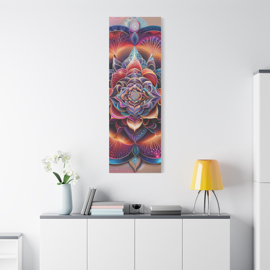 Vibrant Cosmic Blossom - Matte Canvas Print 1.25" - Canvas - g(0D·IO) - 36" x 36" - 1.25" -