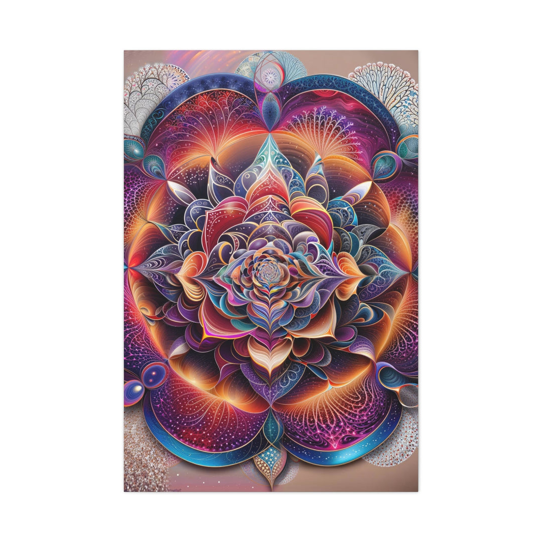 Vibrant Cosmic Blossom - Matte Canvas Print 1.25" - Canvas - g(0D·IO) - 32″ x 48″ (Vertical) - 1.25" -