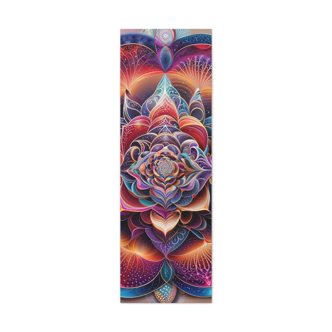 Vibrant Cosmic Blossom - Matte Canvas Print 1.25" - Canvas - g(0D·IO) - 16" x 48" (Vertical) - 1.25" -