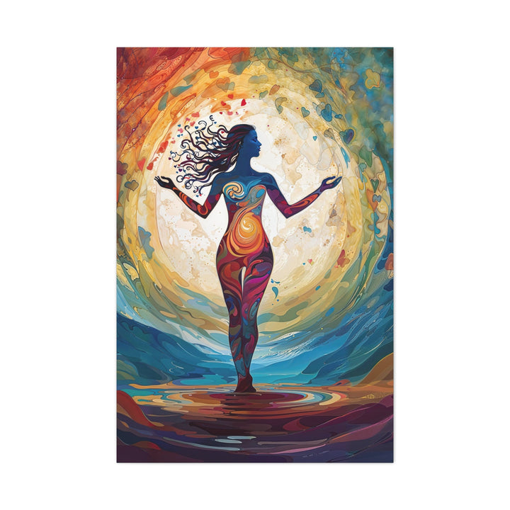 Vibrant Cosmic Dance - Matte Canvas Print 1.25" - Canvas - g(0D·IO) - 32″ x 48″ (Vertical) - 1.25" -