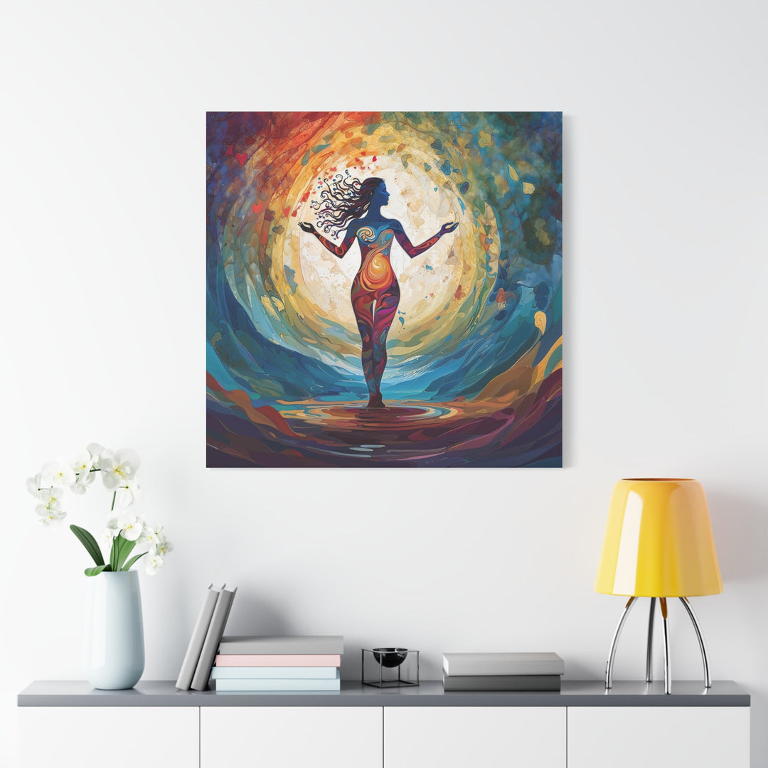 Vibrant Cosmic Dance - Matte Canvas Print 1.25" - Canvas - g(0D·IO) - 36" x 36" - 1.25" -