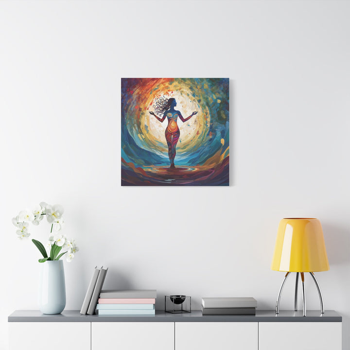 Vibrant Cosmic Dance - Matte Canvas Print 1.25" - Canvas - g(0D·IO) - 36" x 36" - 1.25" -