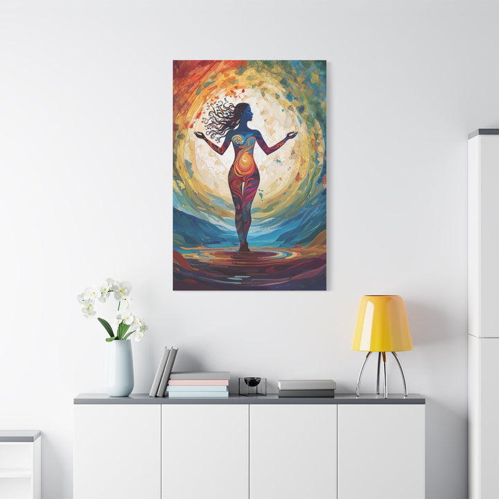 Vibrant Cosmic Dance - Matte Canvas Print 1.25" - Canvas - g(0D·IO) - 36" x 36" - 1.25" -