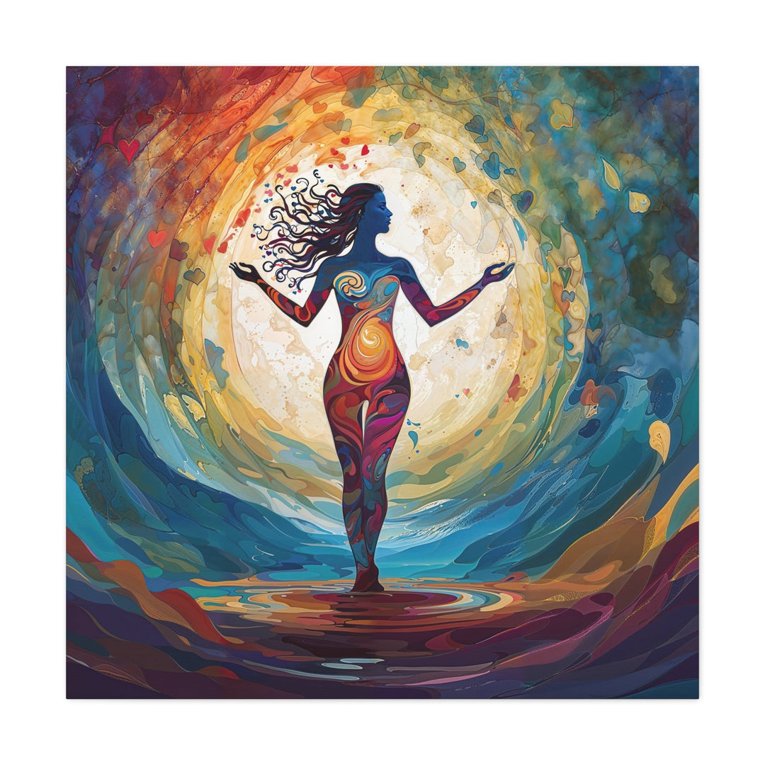 Vibrant Cosmic Dance - Matte Canvas Print 1.25" - Canvas - g(0D·IO) - 36" x 36" - 1.25" -