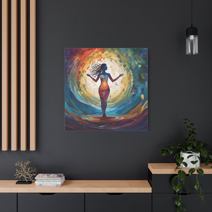 Vibrant Cosmic Dance - Matte Canvas Print 1.25" - Canvas - g(0D·IO) - 36" x 36" - 1.25" -