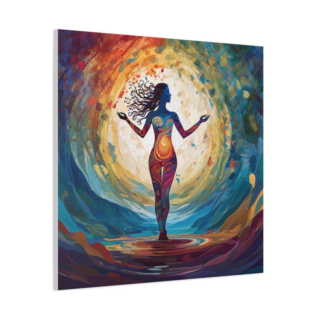 Vibrant Cosmic Dance - Matte Canvas Print 1.25" - Canvas - g(0D·IO) - 36" x 36" - 1.25" -