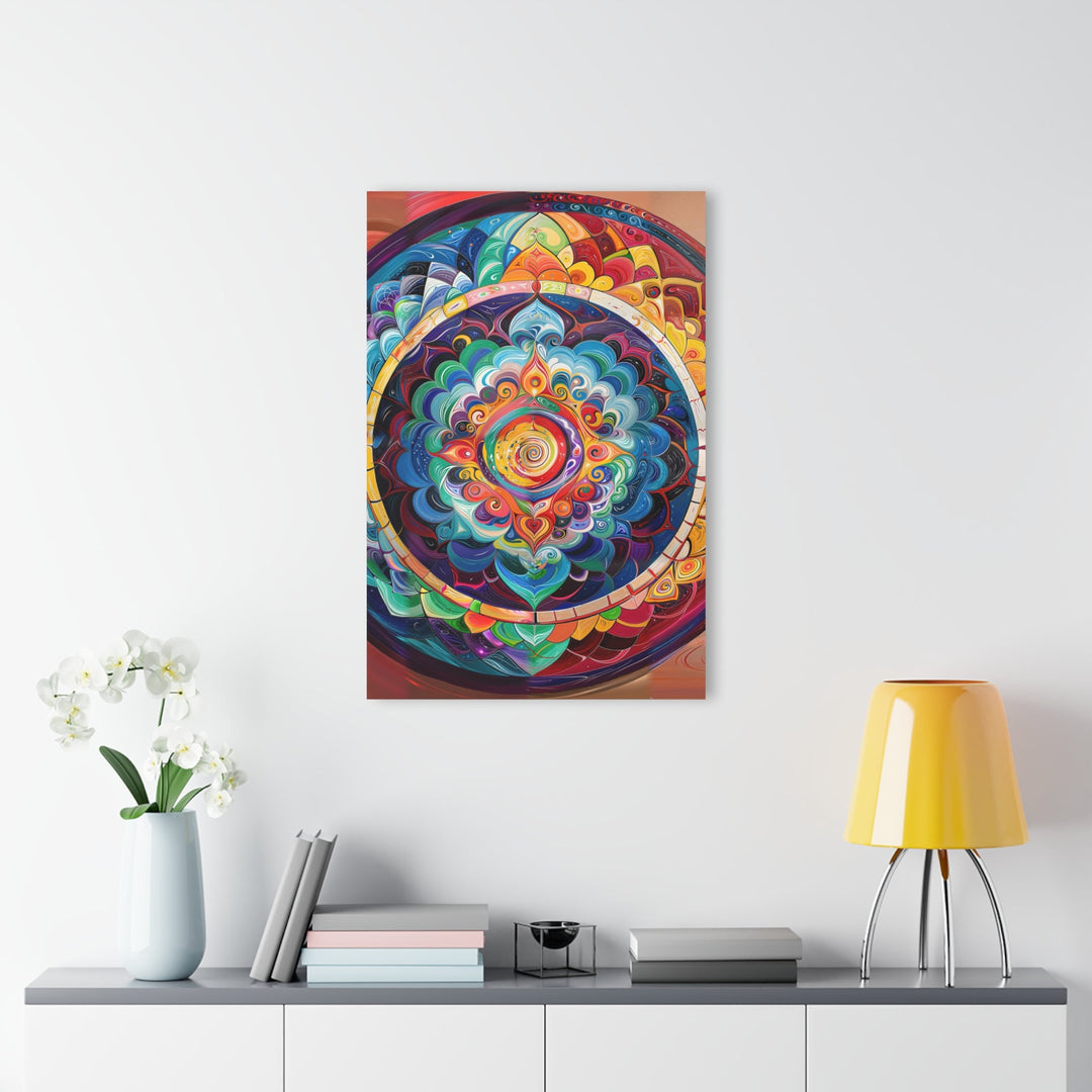Vibrant Cosmic Mandala - Acrylic Prints (French Cleat Hanging) - Home Decor - g(0D·IO) - 24" x 36" (Vertical) - 0.25'' -