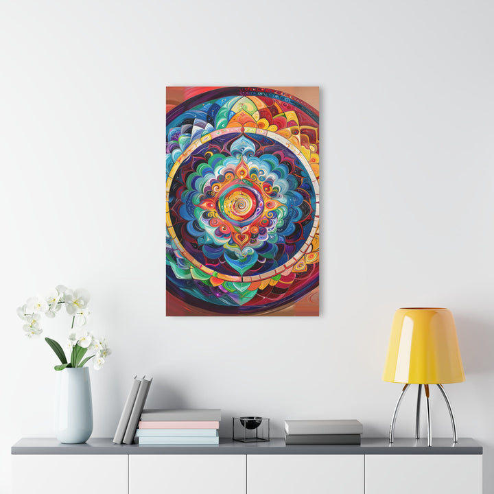 Vibrant Cosmic Mandala - Acrylic Prints (French Cleat Hanging) - Home Decor - g(0D·IO) - 24" x 36" (Vertical) - 0.25'' -