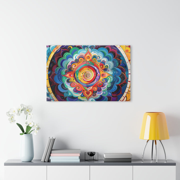 Vibrant Cosmic Mandala - Acrylic Prints (French Cleat Hanging) - Home Decor - g(0D·IO) - 24" x 36" (Vertical) - 0.25'' -