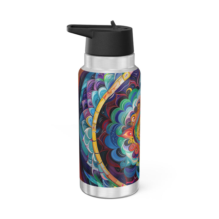 Vibrant Cosmic Mandala - Gator Tumbler 32oz - Mug - g(0D·IO) - Silver - 32oz -