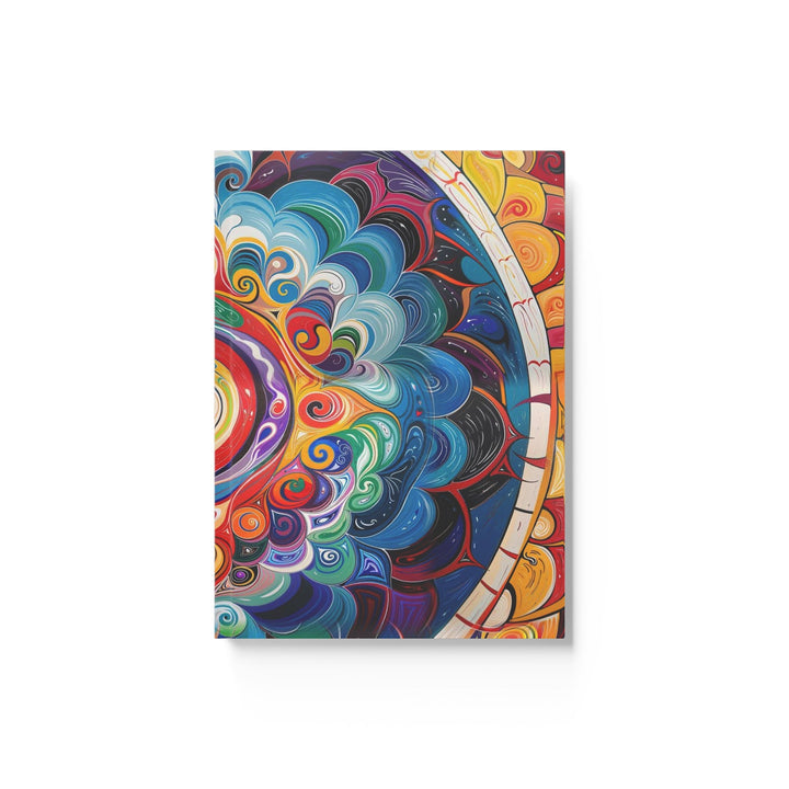 Vibrant Cosmic Mandala - Hard Backed Journal - Paper products - g(0D·IO) - Blank - A5 - White