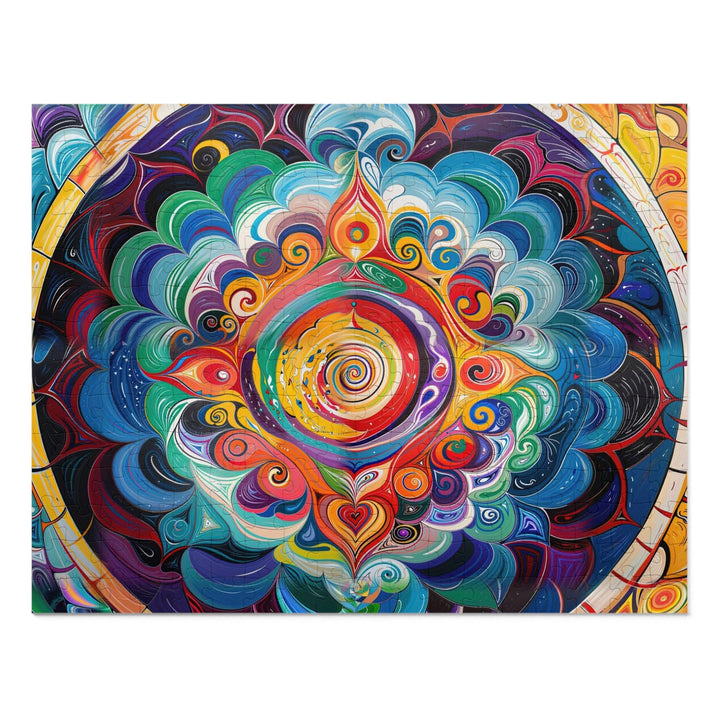 Vibrant Cosmic Mandala - Jigsaw Puzzle (100, 252, 500, 1000 pieces) - Puzzle - g(0D·IO) - 14" × 11" (252 pcs) - -