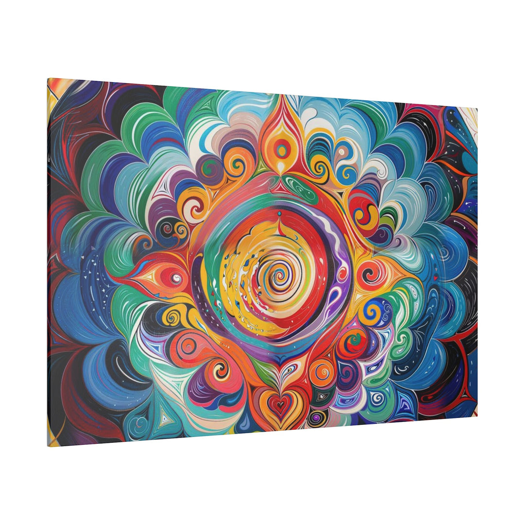 Vibrant Cosmic Mandala - Matte Canvas - Canvas - g(0D·IO) - 32" x 32" (Square) - 0.75'' -