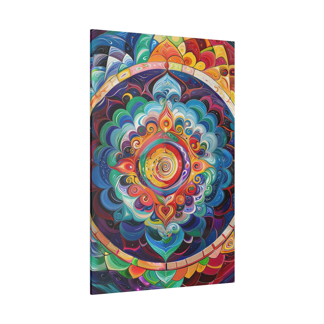 Vibrant Cosmic Mandala - Matte Canvas - Canvas - g(0D·IO) - 32" x 32" (Square) - 0.75'' -