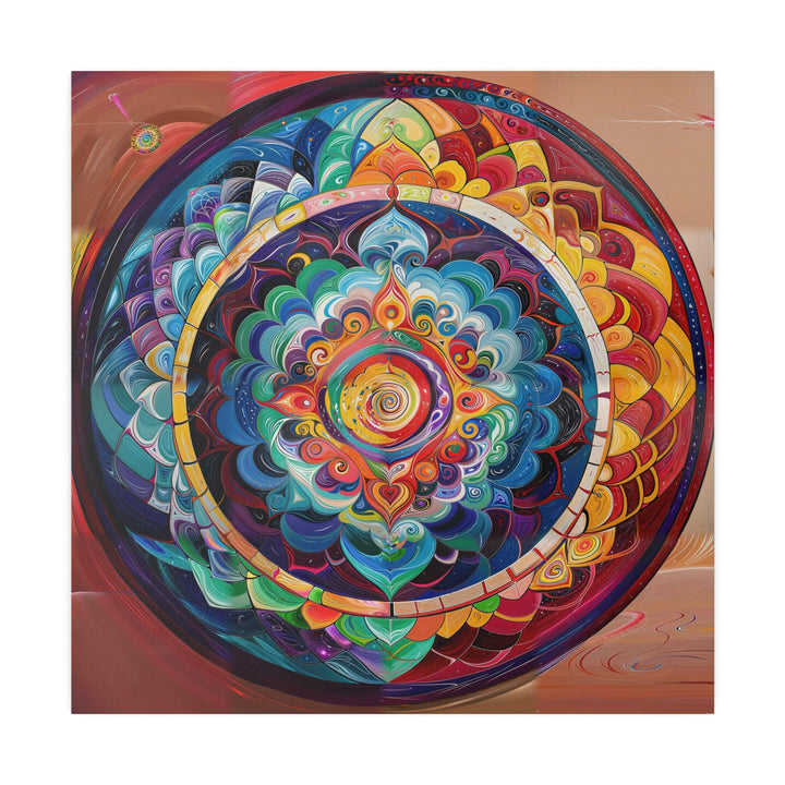 Vibrant Cosmic Mandala - Matte Canvas - Canvas - g(0D·IO) - 32" x 32" (Square) - 0.75'' -