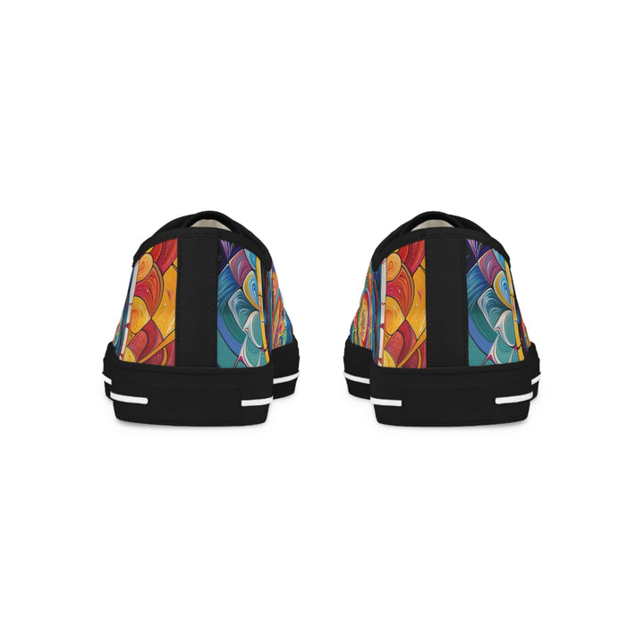 Vibrant Cosmic Mandala - Men's Lowtop Sneakers - Shoes - g(0D·IO) - US 5 - Black sole -