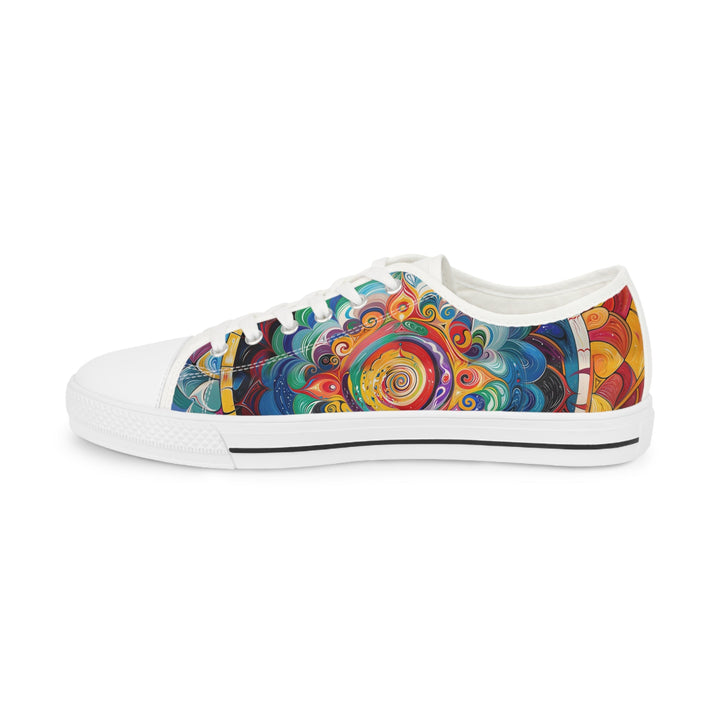 Vibrant Cosmic Mandala - Men's Lowtop Sneakers - Shoes - g(0D·IO) - US 5 - Black sole -