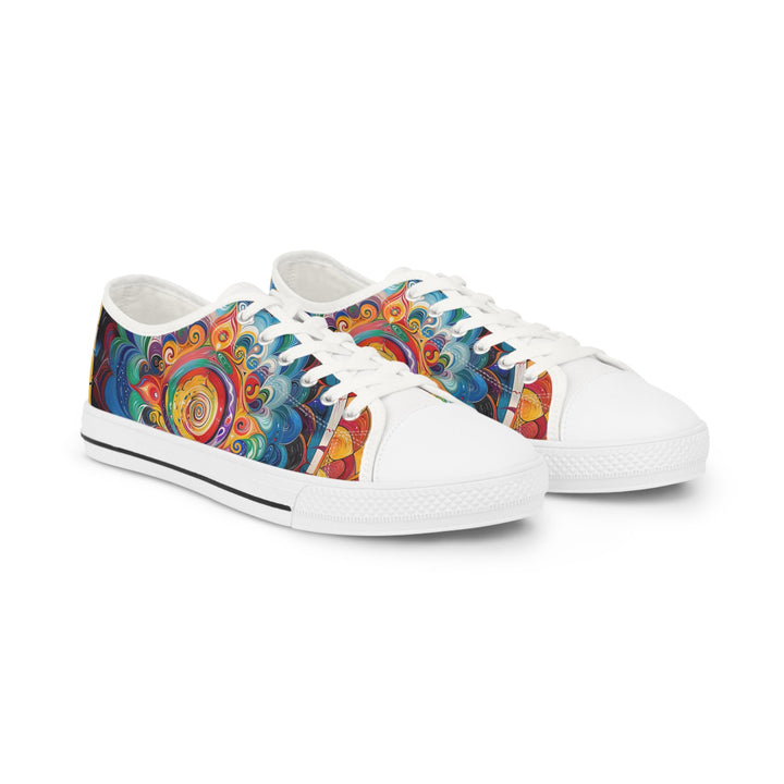 Vibrant Cosmic Mandala - Men's Lowtop Sneakers - Shoes - g(0D·IO) - US 5 - White sole -