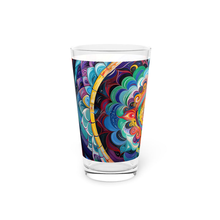 Vibrant Cosmic Mandala - Pint Glass - Mug - g(0D·IO) - 16oz - -