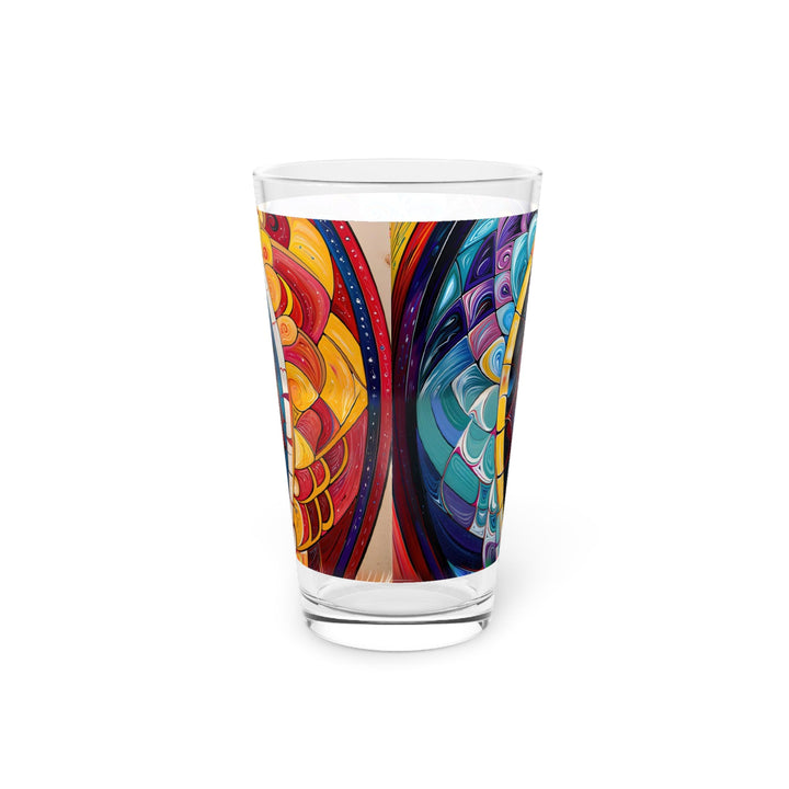 Vibrant Cosmic Mandala - Pint Glass - Mug - g(0D·IO) - 16oz - -