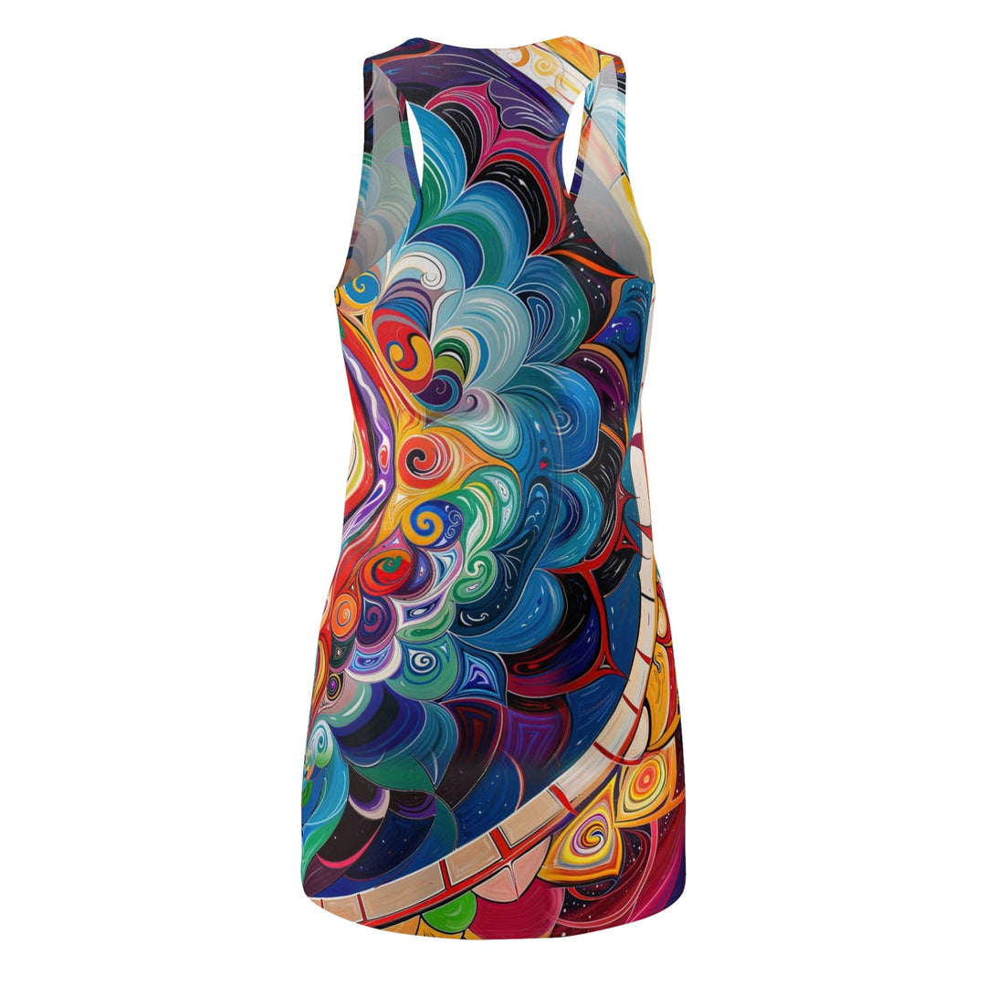 Vibrant Cosmic Mandala - Racerback Dress - All Over Prints - g(0D·IO) - XS - -