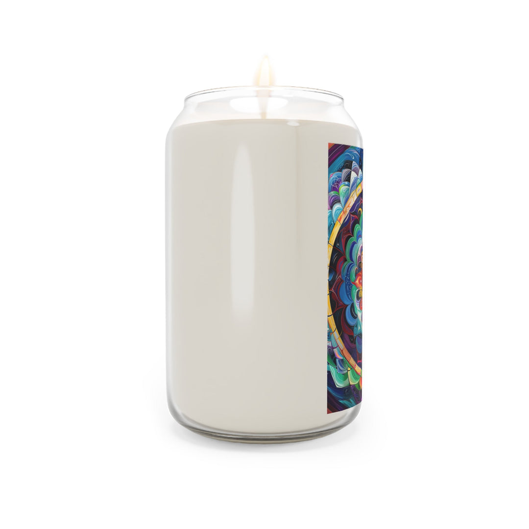 Vibrant Cosmic Mandala - Scented Candle - Home Decor - g(0D·IO) - Vanilla Bean - 13.75oz -