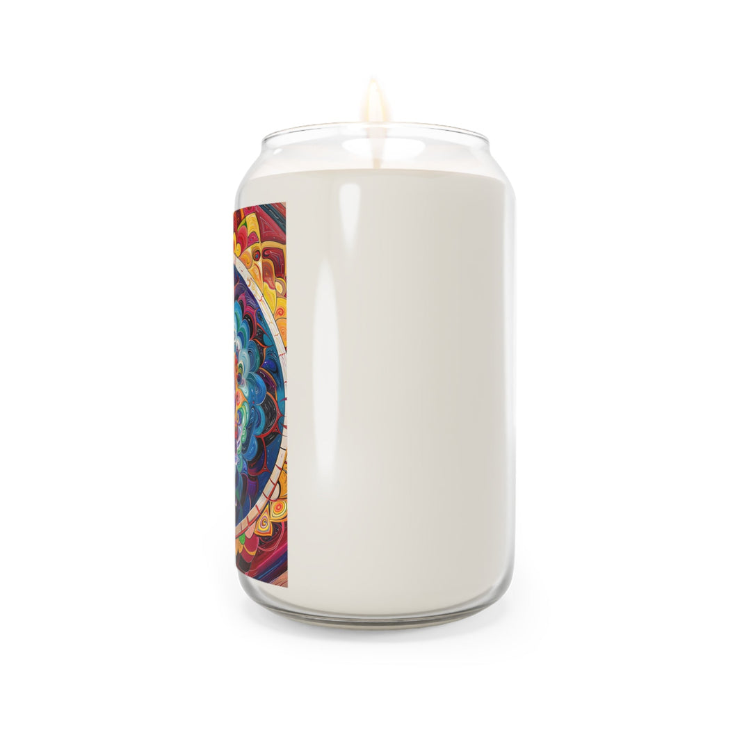Vibrant Cosmic Mandala - Scented Candle - Home Decor - g(0D·IO) - Vanilla Bean - 13.75oz -