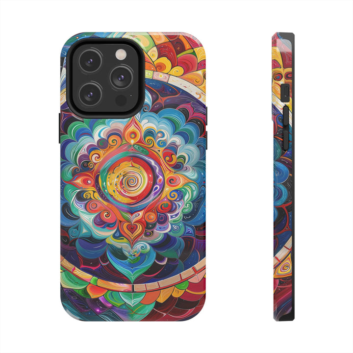 Vibrant Cosmic Mandala - Tough Phone Case - Phone Case - g(0D·IO) - iPhone 14 Pro Max - -