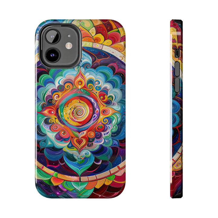 Vibrant Cosmic Mandala - Tough Phone Case - Phone Case - g(0D·IO) - iPhone 12 - -